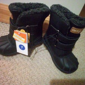 Cat & Jack Black Kids Snow Boots